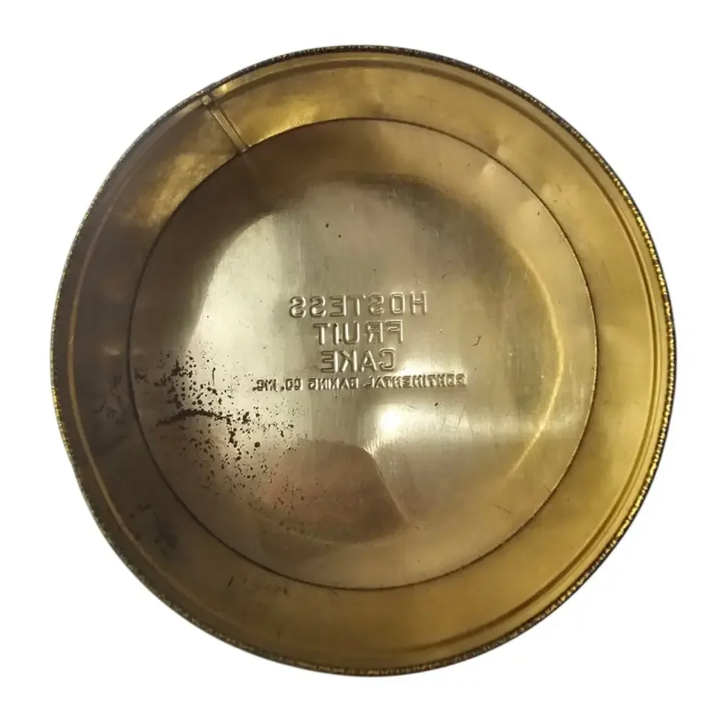 Vintage Hostess Fruit Cake Metal‎ Tin 8
